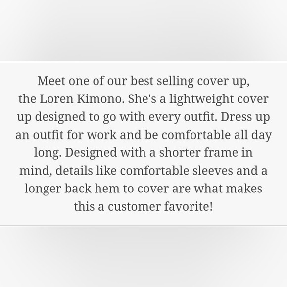 Allison Izu Loren Kimono Top, black/white stripe, size M/L - Picture 11 of 15